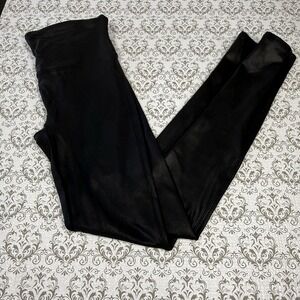 Spanx Leggings Faux Vegan Leather Pants Black High Waist Small